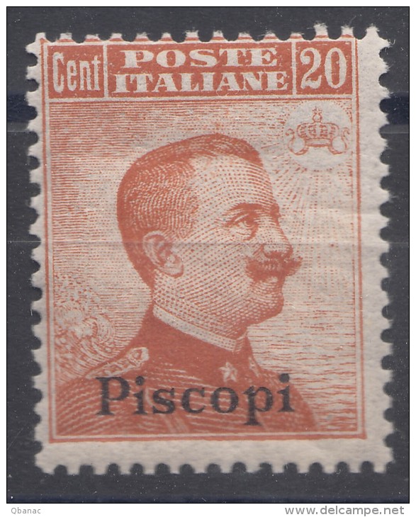 Italy Colonies Aegean Islands, Piscopi 1916/17 Without Watermark Sassone#9 Mi#11 IX Mint Never Hinged - Egée (Piscopi)