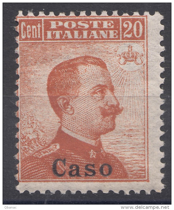 Italy Colonies Aegean Islands, Caso 1916/17 Without Watermark Sassone#9 Mi#11 II Mint Never Hinged - Ägäis (Caso)