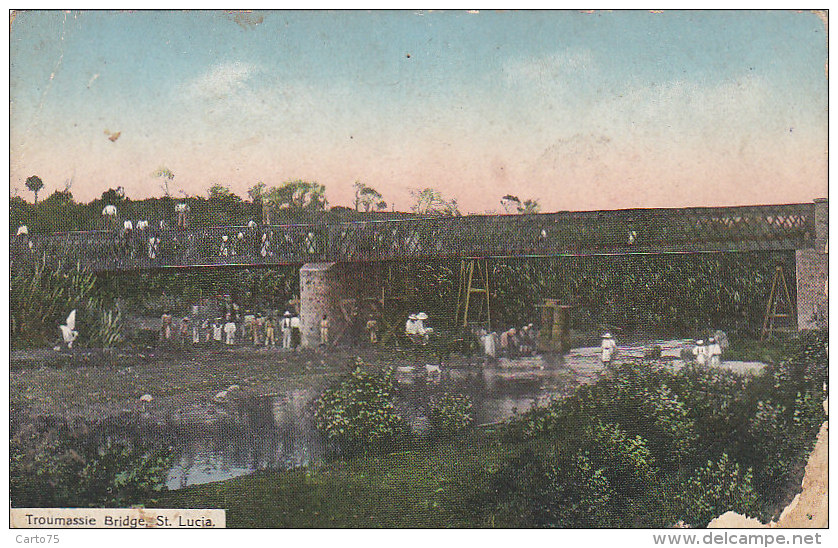 Amérique - Antilles - West Indies - Sainte Lucie Santa Lucia - Troumassie Bridge - 1915 - St. Lucia