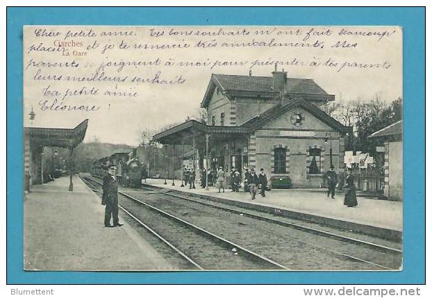 CPA Chemin De Fer - Cheminots - Arrivée Du Train En Gare De GARCHES 92 - Garches