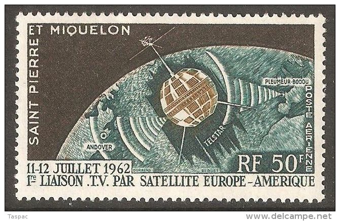 St. Pierre And Miquelon 1962 Mi# 397 ** MNH - Telstar Issue / Space - Nuovi