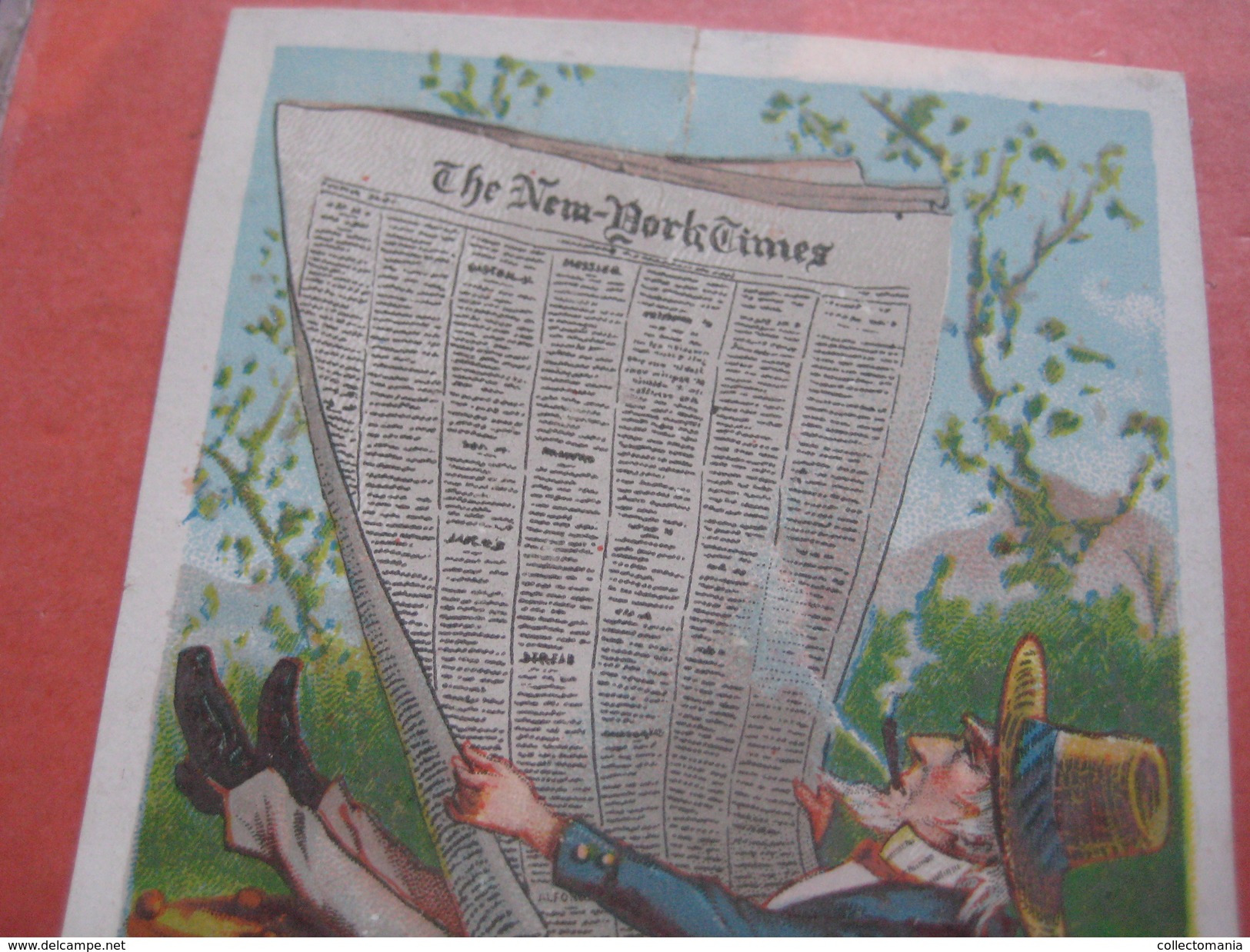 c1880 newspapers 8 hand press litho cards : set of 6 VG PUCK  PUNCH NY herald Times uncle Sam USA Daily Telegraph
