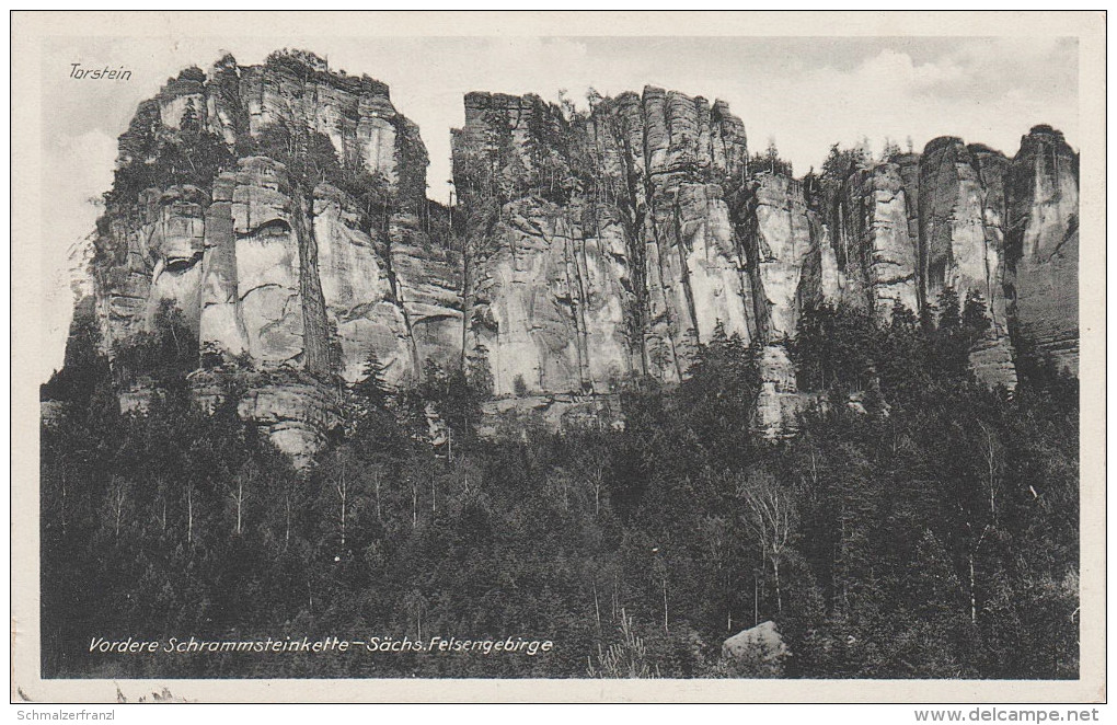 AK Sächsische Schweiz Schrammsteine Torstein Felsen A Schandau Ostrau Schmilka Kirnitzschtal Hinterhermsdorf Postelwitz - Kirnitzschtal