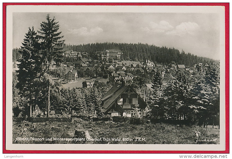 Foto-AK 'Oberhof' (Thüringer Wald / LK Schmalkalden-Meiningen) ~ 1937 - Oberhof