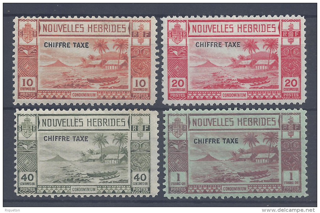 Nelles-HEBRIDES - 1939 - LEGENDE  FRANCAISE - TAXES N° 12 à 15 - X - TB - - Postage Due