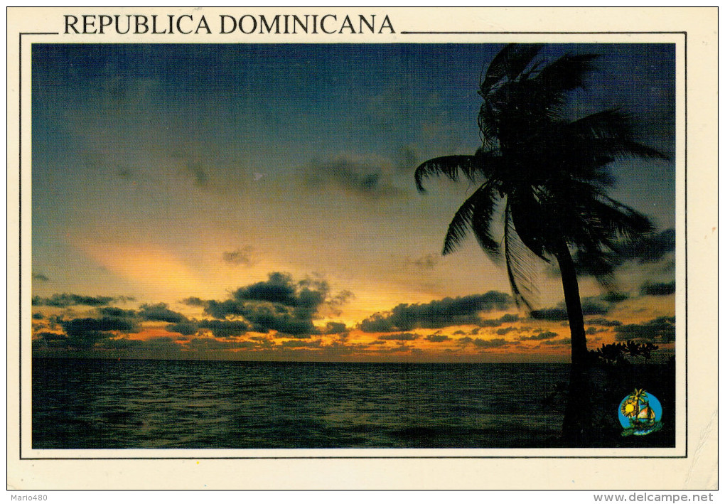 REPUBLICA   DOMINICANA      ATARDECER  DOMINICANO              11X15        (VIAGGIATA) - Dominique