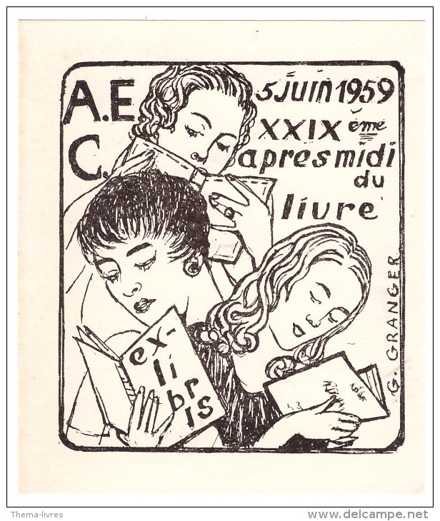 EX LIBRIS AEC 5 Juin 1959 Après Midi Du Livre (PPP0747) - Exlibris