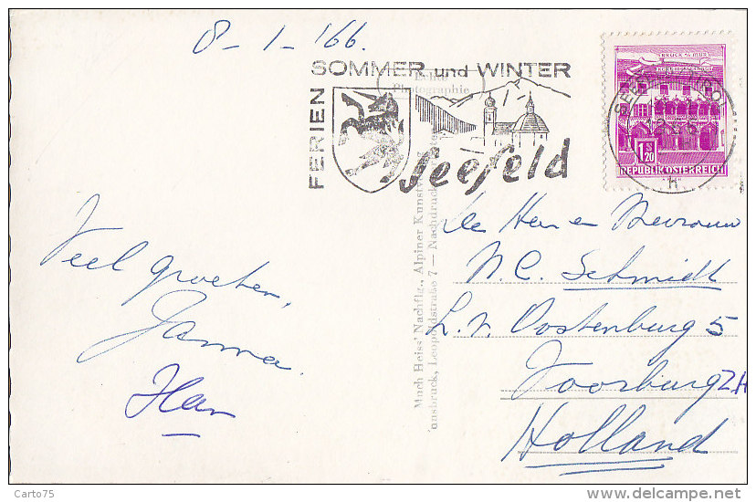 Autriche - Seefeld - Village - Ski - Postmarked 1966 - Seefeld