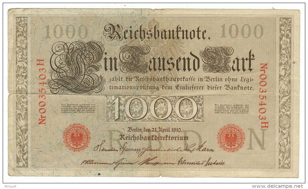 Allemagne // Deutschland // Billet 1000  Marks Type 1910 - 1000 Mark