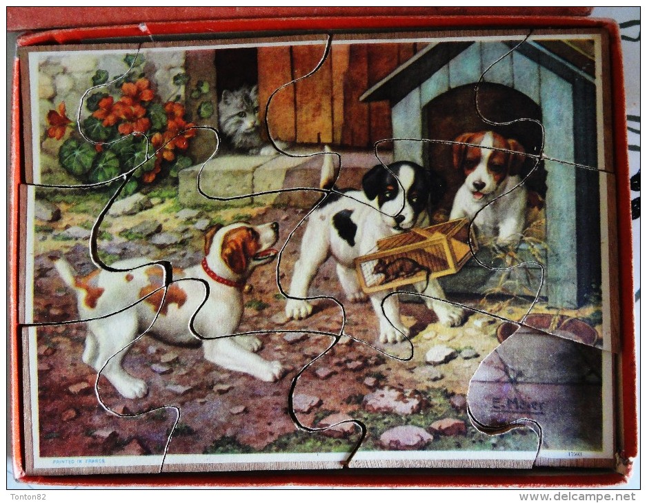 " Mes Belles Patiences " - Boite De Quatre Puzzles En Bois - Thèmes " Chiens Et Chats "  . - Puzzles