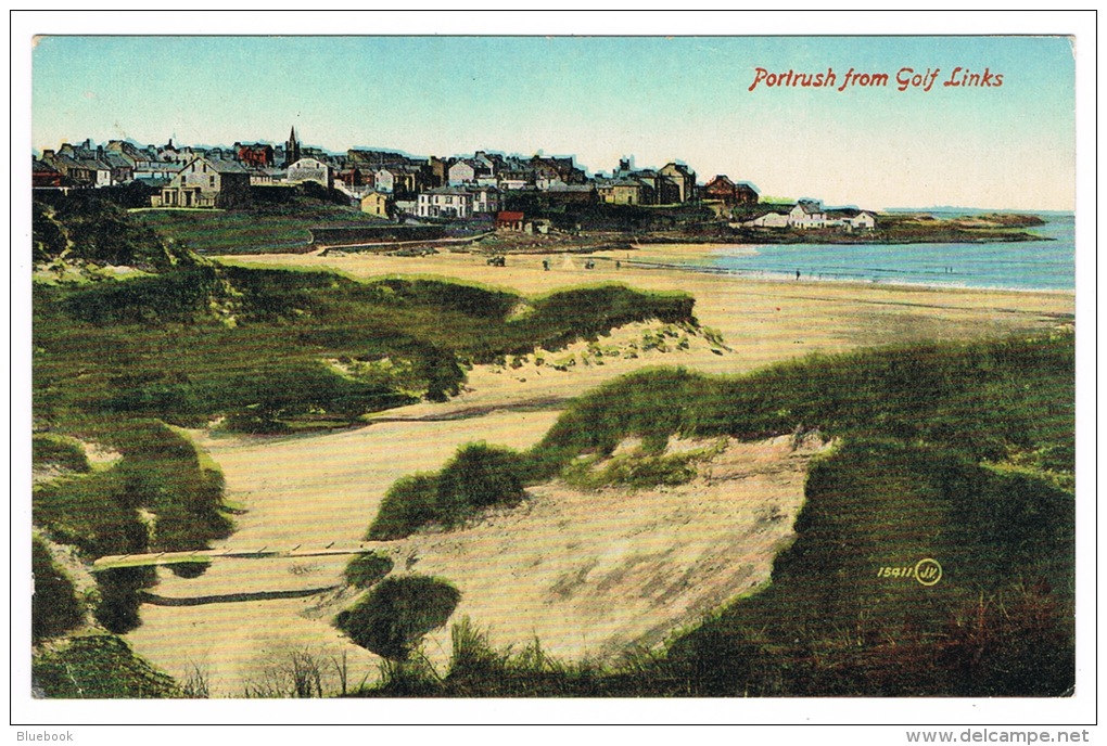 RB 1053 - Early Postcard - Portrush From The Golf Links - Antrim Ireland - Antrim