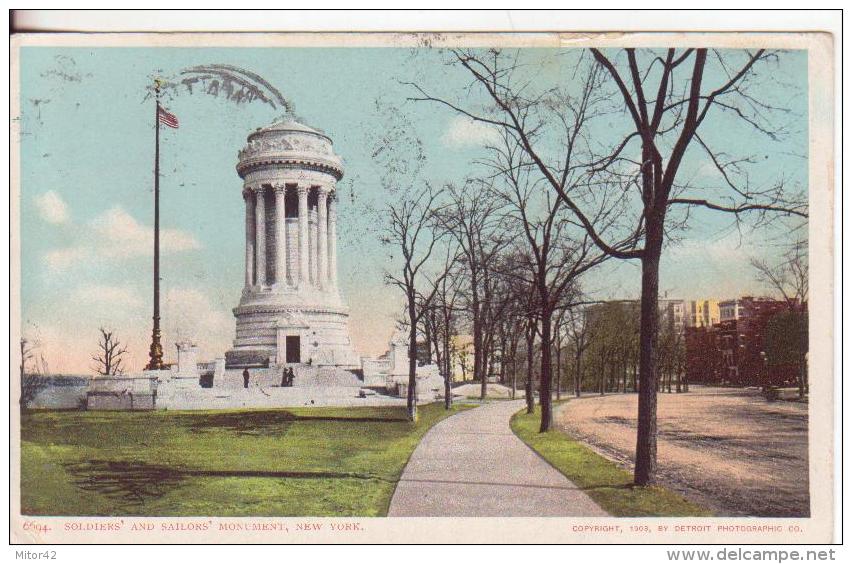 11-New York-Stati Uniti-U.S.A.Soldiers And Sailors Monument-v.1913 X Palermo-Francobollo 2c.(a Numero) - Autres Monuments, édifices