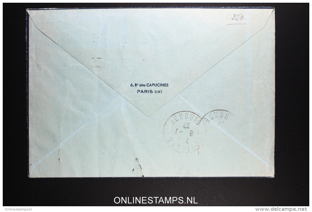 France: Premier Service Aérien Sans Surtaxe Franc Paris - Bordeaux 7-7-1937 Signé Pilote Darqué - 1927-1959 Covers & Documents