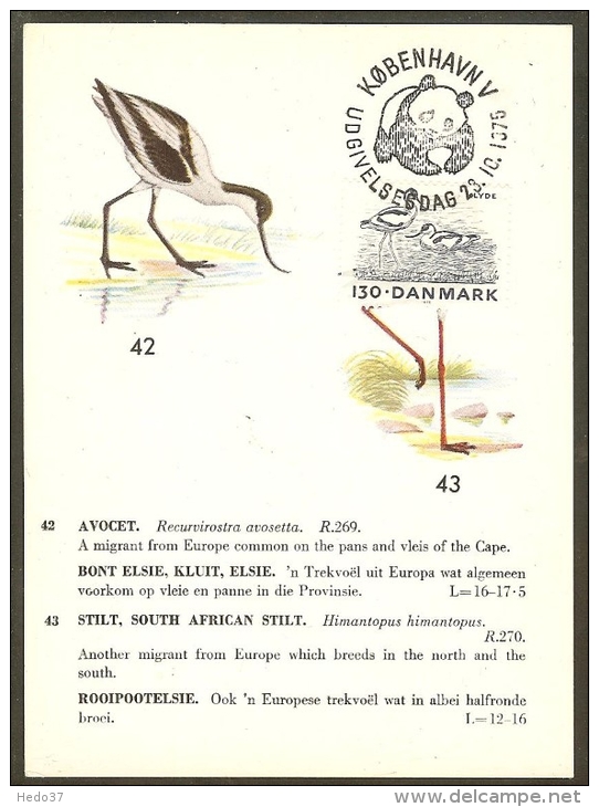 DANEMARK Carte Maximum - Avocette - Maximumkarten (MC)