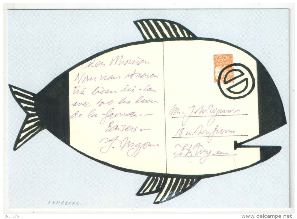 Tomi UNGERER - Poisson-Carte Postale - Ungerer