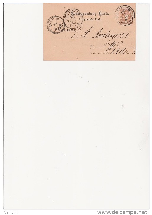 AUTRICHE -ENTIER POSTAL VOYAGE CAD 1885 - Sonstige & Ohne Zuordnung