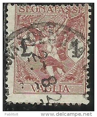 ITALY KINGDOM ITALIA REGNO 1924 SEGNATASSE TAXES TASSE POSTAGE DUE PER VAGLIA LIRE 1 USATO USED OBLITERE´ - Taxe Pour Mandats