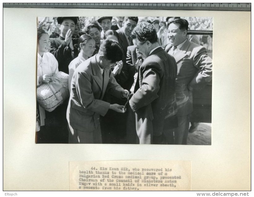 Kim Il Sung Rare Original Photo 1950s North Korea Coree Nord Propaganda Pyongyang Crowd - Korea (Noord)