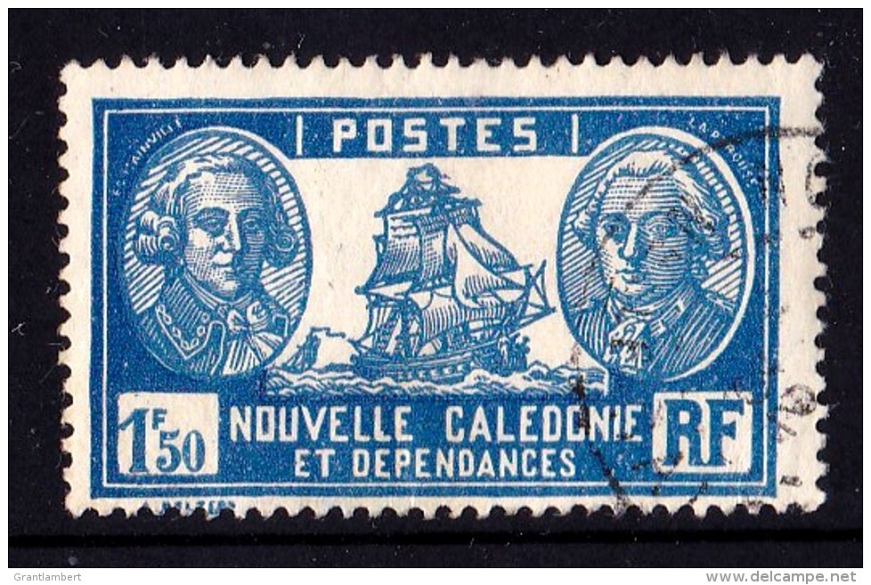 New Caledonia 1928 1f.50 Blue - La Perouse, De Bouganville &amp; L'Astrolabe Used  SG 168 - Gebraucht