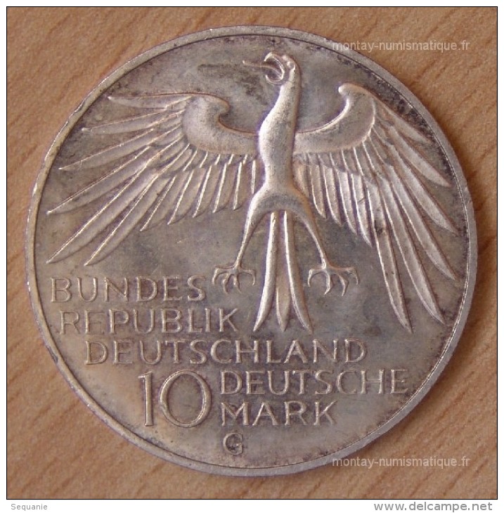 Allemagne 10 Mark J.O De Munich 1972 ARGENT - Collections