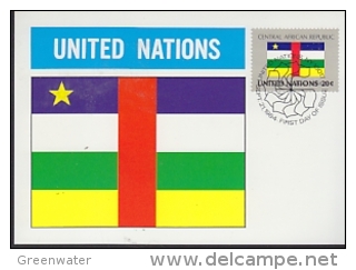 United Nations New York 1984 Flag Central African Republic Maxicard (24814A) - Cartes-maximum