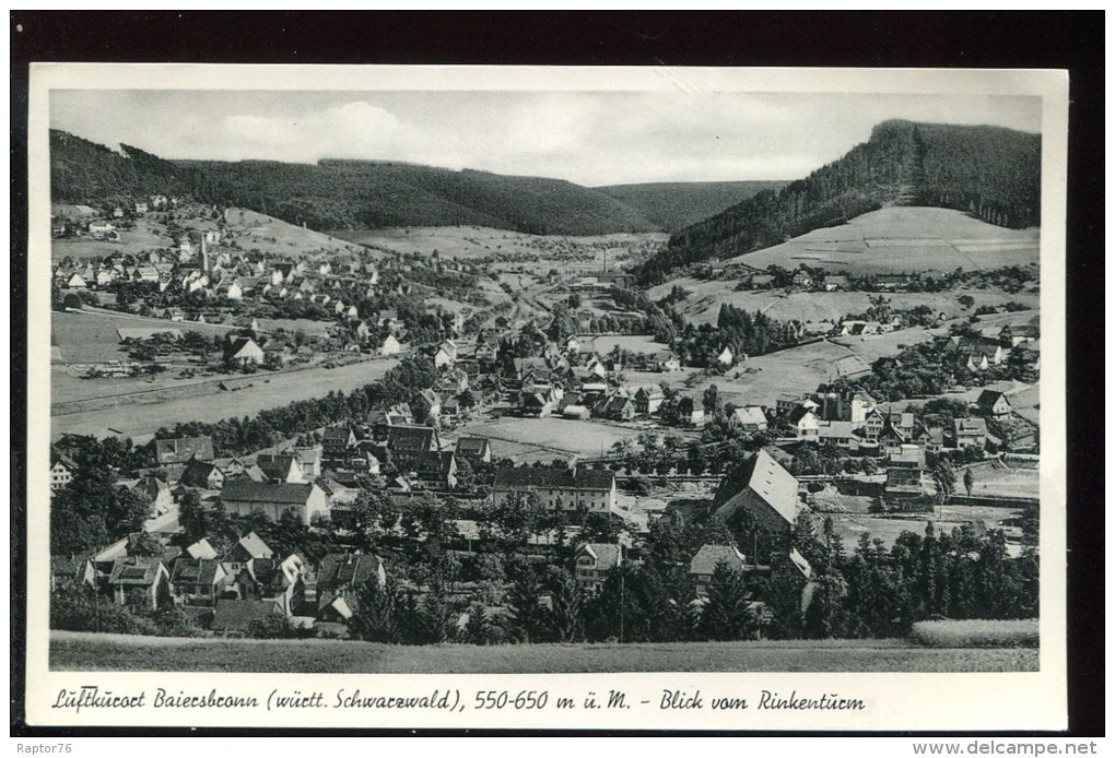 CPSM Non écrite Allemagne Lüftkurart BAIERSBRANN Blick Vom Rinkentürm - Baiersbronn