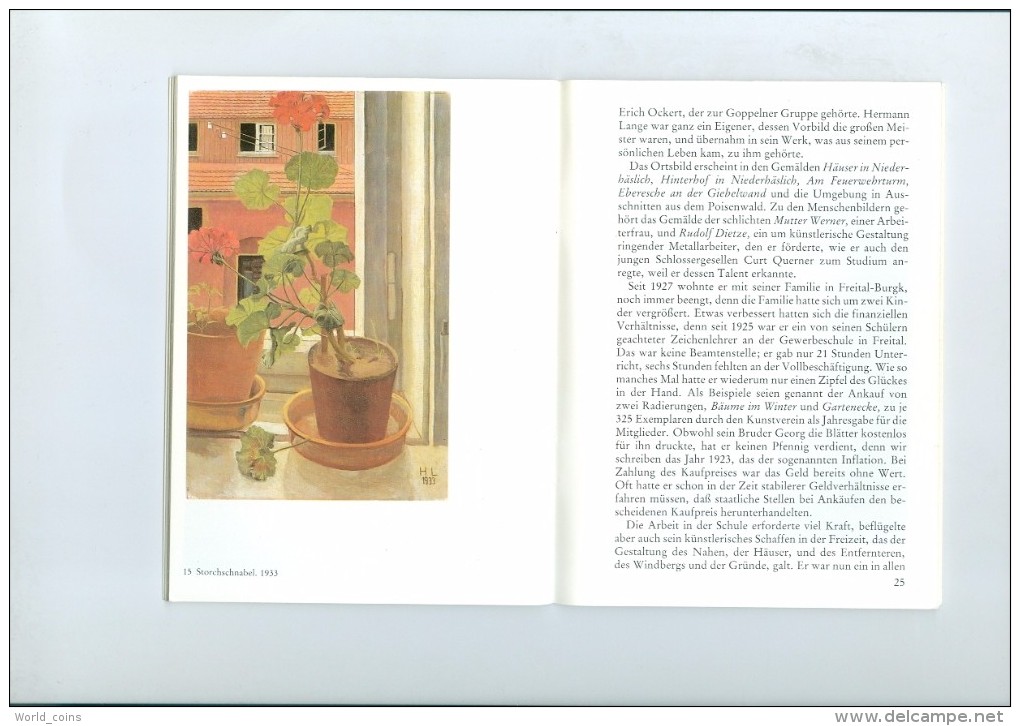 Hermann Lange (1890-1939), A German Painter. Paperback Book. Maler Und Werk. - Malerei & Skulptur