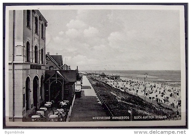 Alte Karte "Blick Auf Den Strand" 1932 - Wangerooge