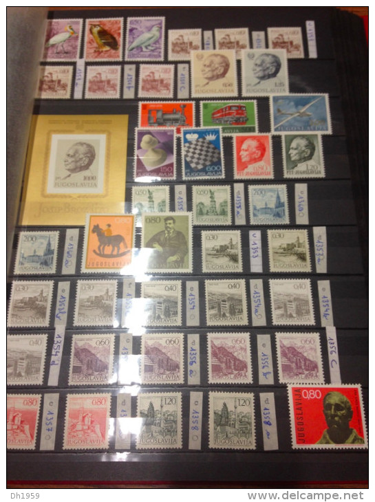 YOUGOSLAVIE JUGOSLAWIEN COLLECTION PERIODE1964 - 1983 MNH NSC ** PHOTOS !!! A ETUDIER !!!