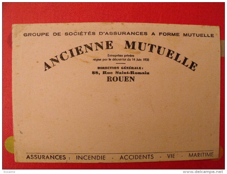 Buvard Ancienne Mutuelle. Assurances. Vers 1950 - Bank & Insurance