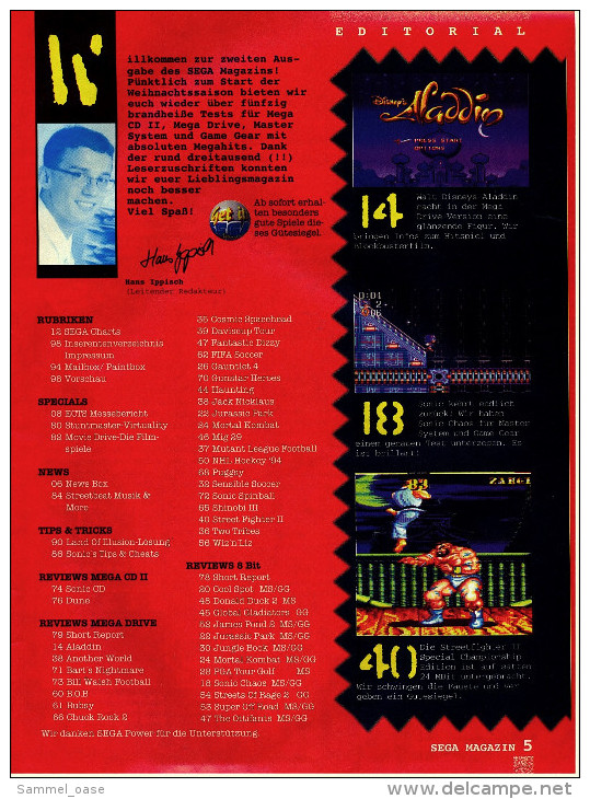 Zeitschrift  -  SEGA Magazin Nov. / Dez. 1993 - Informatica