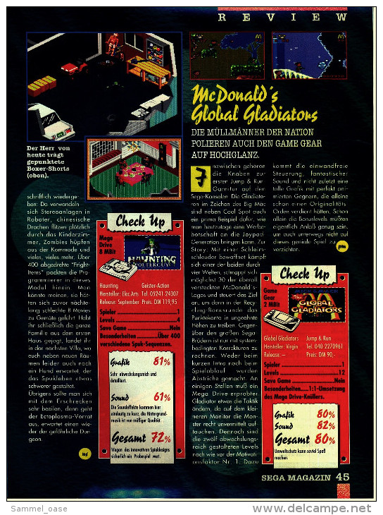 Zeitschrift  -  SEGA Magazin Nov. / Dez. 1993 - Informatica