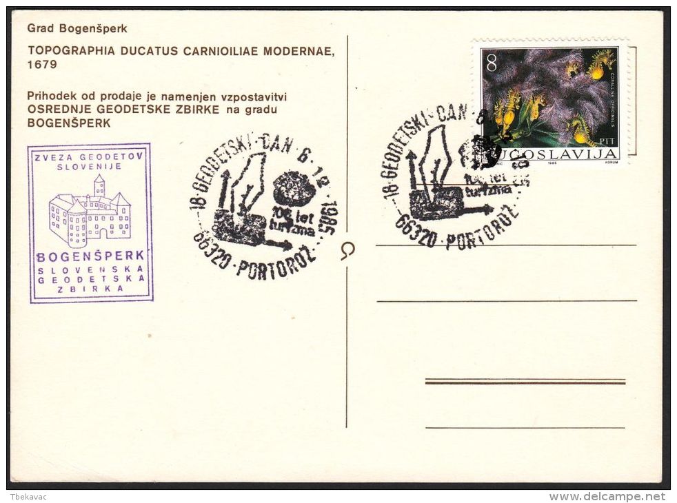 Yugoslavia 1985, Card "Bogensperk"  W./special Postmark "Portoroz", Ref.bbzg - Covers & Documents