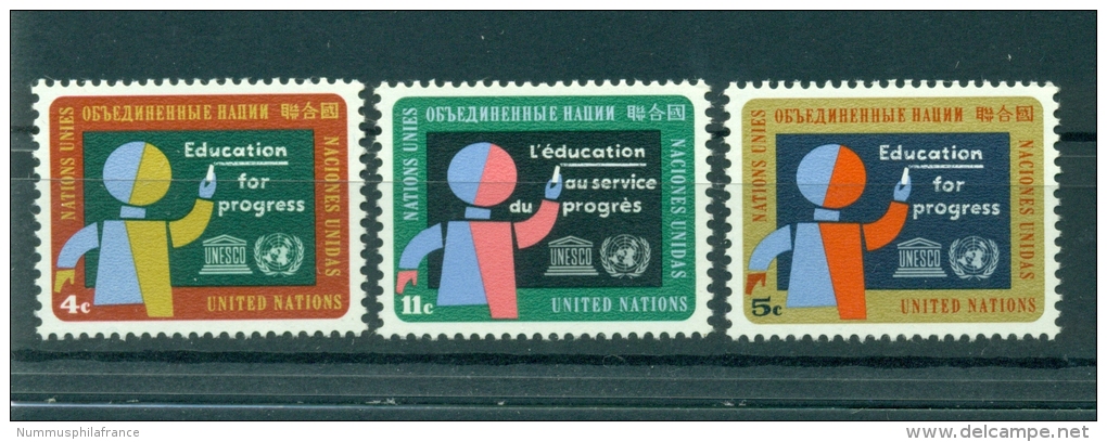 Nations Unies New York 1964 - Michel N. 145/47 - L'Education Au Service Du Progrès - Ongebruikt