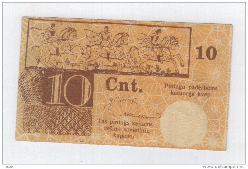 LITHUANIA 10 Centu Zemaiciu Market  Siauliai  1989  VF+ - Lituanie