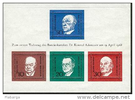 Año 1968 Aniv. Muerte Adenauer MNH Yvert Hoja 3 - 1959-1980