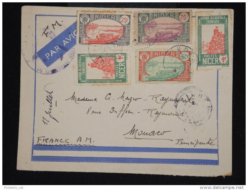 FRANCE - NIGER - Enveloppe De Zinder Pour Monaco En 1942 - En Franchise Militaire - Aff. Plaisant - à Voir - Lot P9455 - Covers & Documents