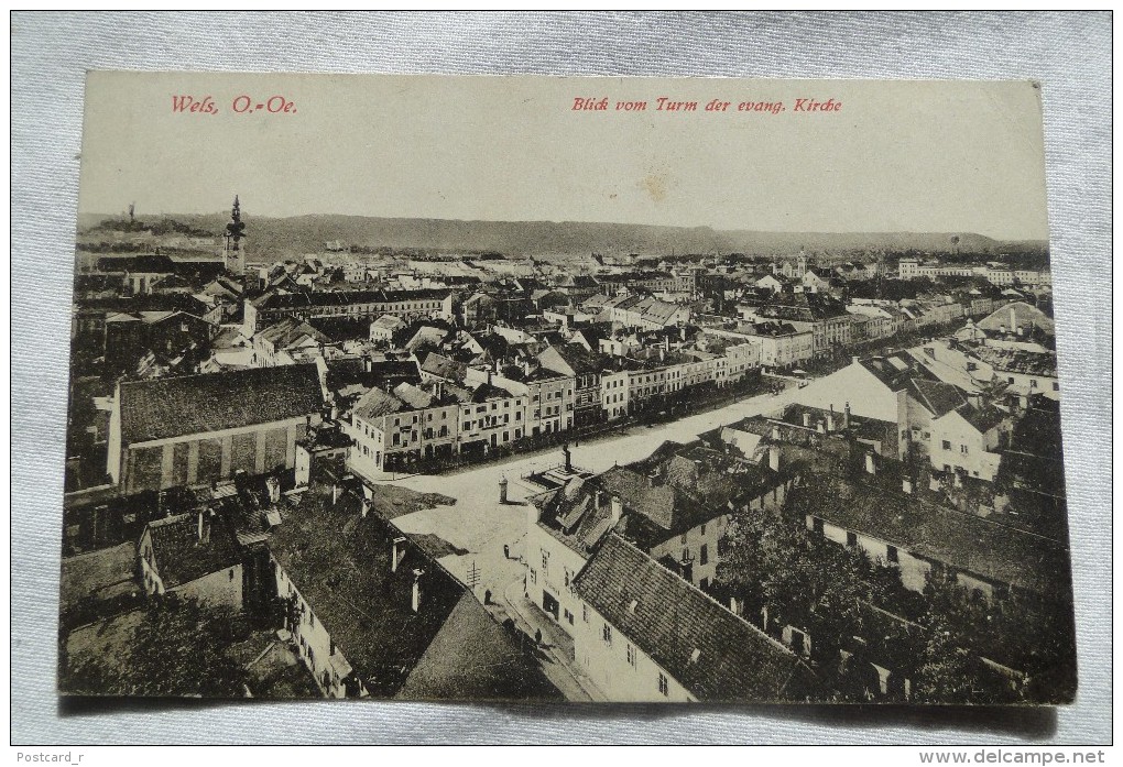 Austria Wels Oberösterreich Blick Von Turm Der Evang Kirche    Stamp  A  48 - Wels