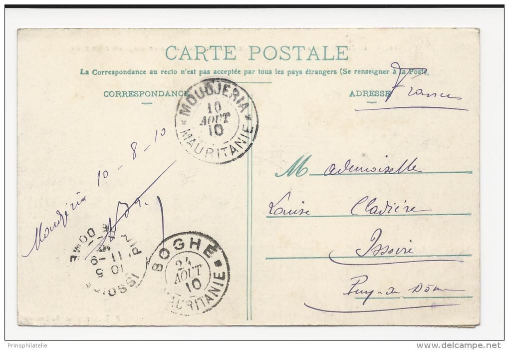 CARTE AVEC FAIDHERBE OBLITEREE DE MOUDJERIA MAURITANNIE  =&gt; FRANCE LETTRE COVER - Cartas & Documentos