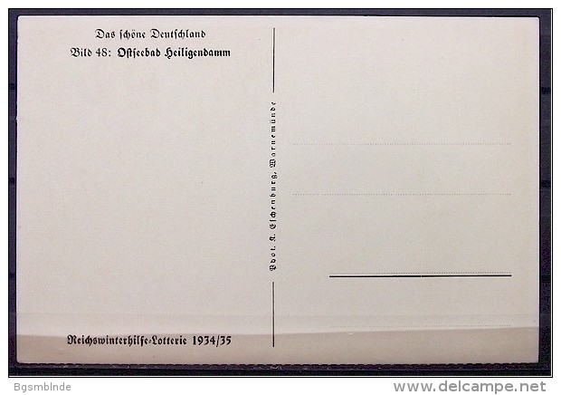 Alte Karte  "Das Schöne Deutschland, Bild 48, OSTSEEBAD HEILIGENDAMM / Reichswinterhilfe-Lotterie 1934/35" - Heiligendamm