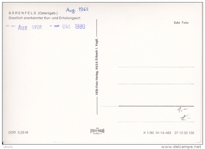 AK Bärenfels - Osterzgebirge - Mehrbildkarte - 1980 (18208) - Altenberg