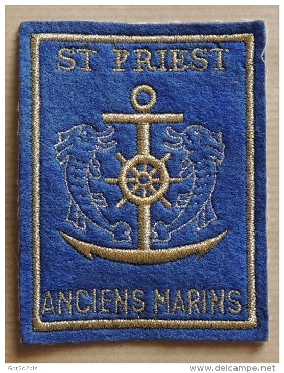 Ancien Patch à Coudre, écusson : Anciens Marins De Saint-Priest (69) - Boats