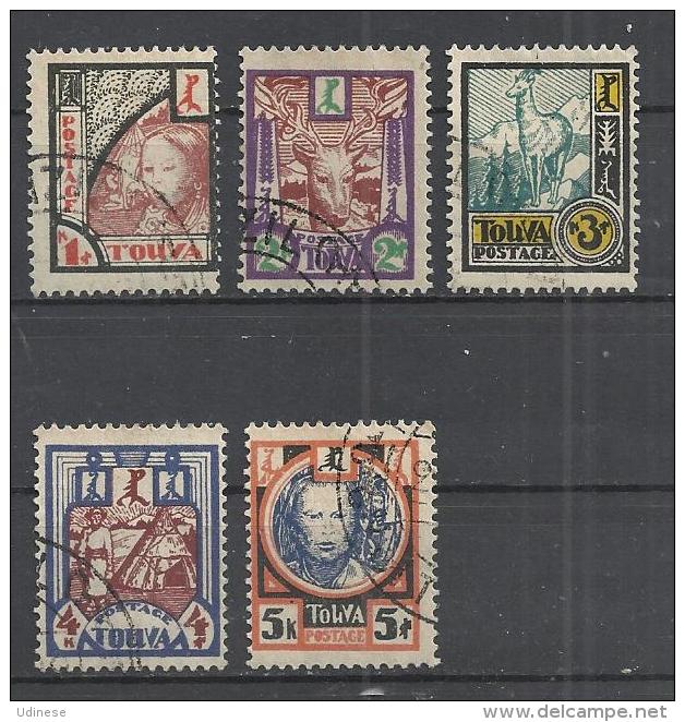 REPUBLIC OF TANNU TUVA 1927 - LOCAL MOTIFS - COMPLETE SET - USED OBLITERE GESTEMPELT USADO - RARE - Touva