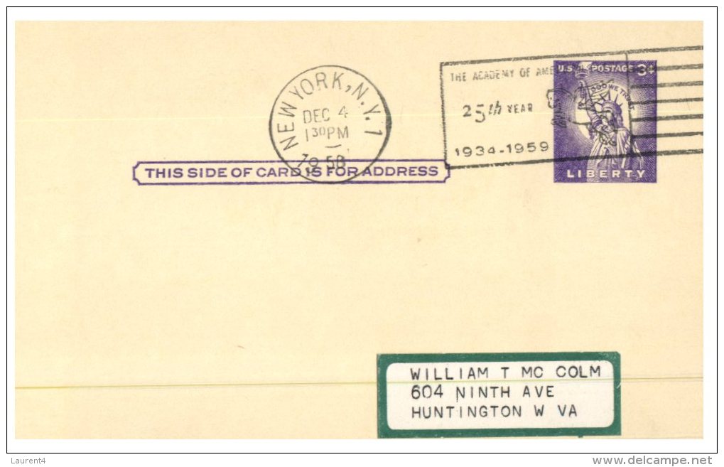 (3333) USA Cover -  2 Special Cards (1940´s) - Other & Unclassified