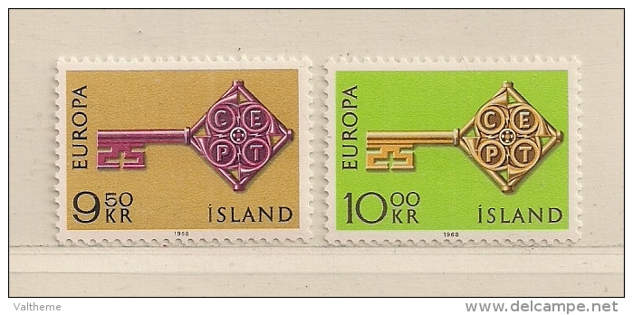 ISLANDE  ( EUIS - 142 )  1968  N° YVERT ET TELLIER     N° 372/373   N** - Ungebraucht