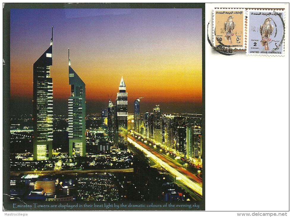 UNITED ARAB EMIRATES  EMIRATI ARABI UNITI  DUBAI  Emirates Towers  Skyscraper   Nice Stamps Hawk Theme - Ver. Arab. Emirate