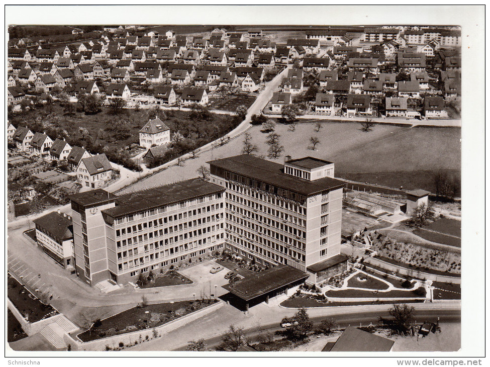 AK Zweckbau Der Bausparkasse Schwäbisch Hall, Luftbild Mit Umgebung, Ca. 1955 - Schwaebisch Hall