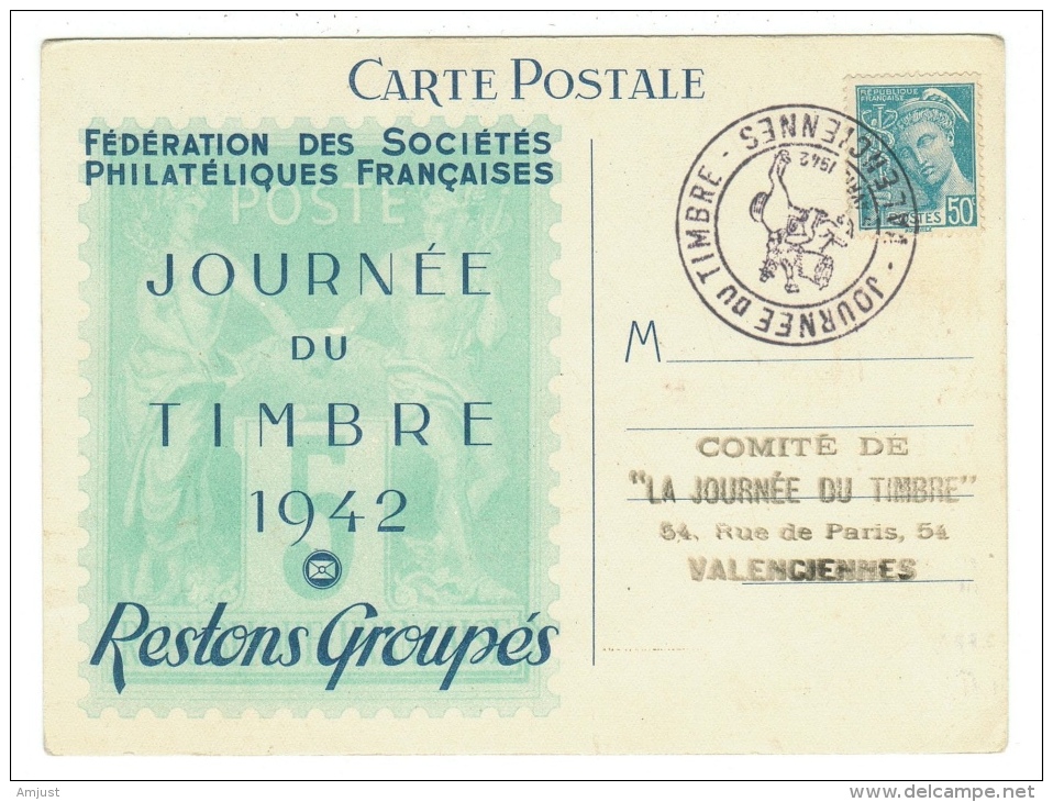 Franc // Journée Du Timbre 1942   Valenciennes - ....-1949