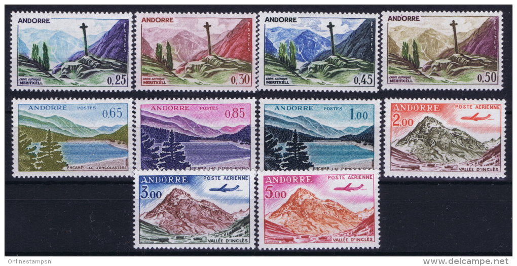 Andorre: Mi Nr 264 -265 MNH/** 1961 - Luftpost