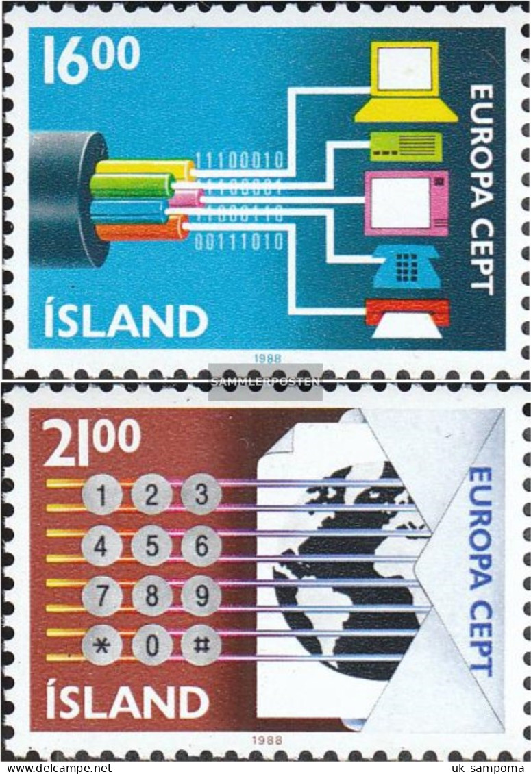 Iceland 682-683 (complete Issue) Unmounted Mint / Never Hinged 1988 Transport - Unused Stamps